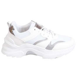 SHELOVET Stilfulde sneakers hvid grå