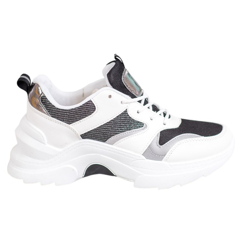 SHELOVET Stilfulde sneakers hvid sort