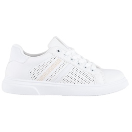 SHELOVET Openwork hvide sneakers