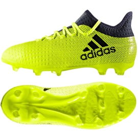 Adidas X 17.1 Jr S82297 fodboldstøvler flerfarvet grøn