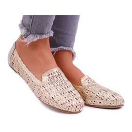 Kvinders Ballerinas Lu Boo Flettet Golden 4Ever gylden