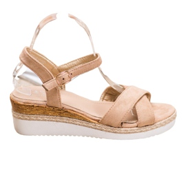 Small Swan Kile sandaler med glitter brun