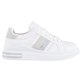 SHELOVET Eco læder sneakers hvid