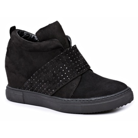 Dame Sneakers Sort Lu Boo Pailletter PinkSugar