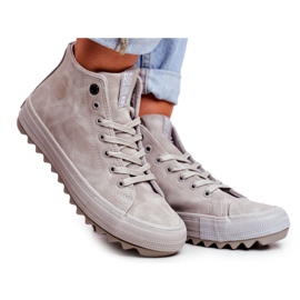 Kvinders sneakers Big Star High Warm Grey GG274070 grå