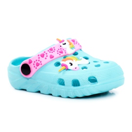Bona Tøfler til børn Foam Crocs Blue Unicorn Lily violet blå