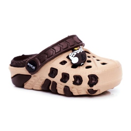 Børns Brown Foam Crocs Brown Plane Donald brun