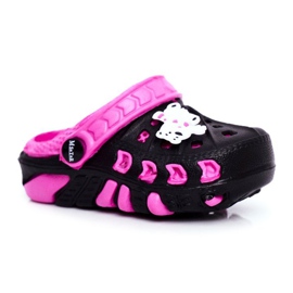 Tøfler til børn Foam Crocs Black Isbjørn Oddie sort lyserød