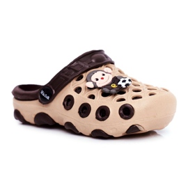 Børnetøfler Skum Crocs Brown Monkey Footballer brun