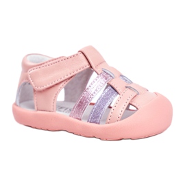 Apawwa Børnesandaler med Velcro Glitter Pink Ontario lyserød grå