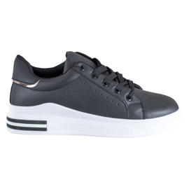 RTX WALK Stilfulde Eco Leather Sneakers sort