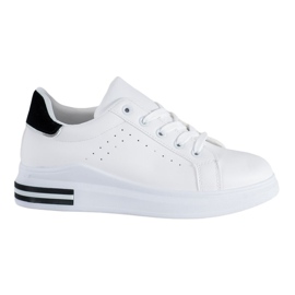 RTX WALK Stilfulde Eco Leather Sneakers hvid sort