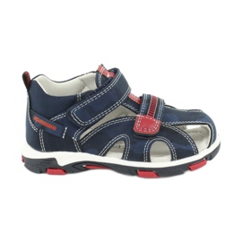 Apawwa Børnesandaler med Velcro Navy Goreno rød marine blå