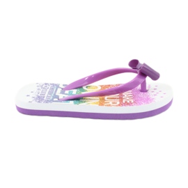 American Club Pigers flip flops, lilla flip -flops med en bue violet
