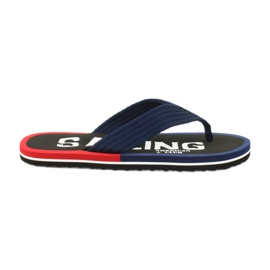 American Club Amerikanske JP02 flip-flops til mænd hvid sort rød marine blå