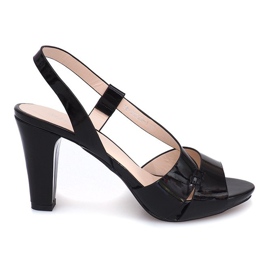 Lakerede sandaler Pumps TRA329 Sort