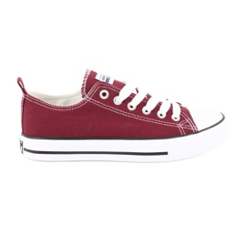 American Club Kvinders sneakers bundet Bourgogne rød