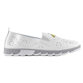 Hvide openwork sneakers med aftrykket JH81172-1