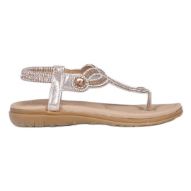 CT-29 gyldne flade sandaler gylden