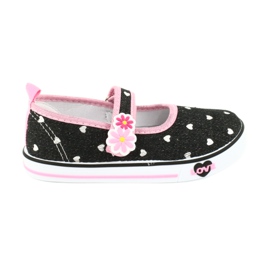 American Club TEN14 velcro sneakers sort lyserød