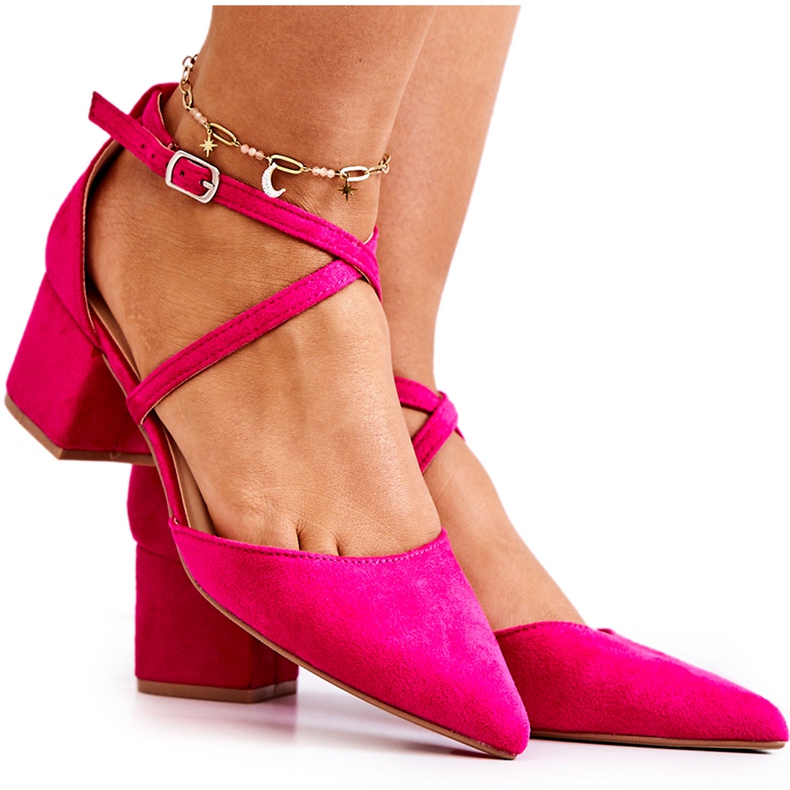 PS1 Kvinders pumper på en hæl i Spitz Fuchsia Cosmo lyserød