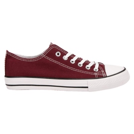 SHELOVET Burgundy sneakers rød