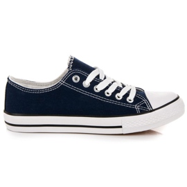 SHELOVET Navy sneakers blå