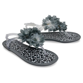 Meliski sandaler med blomst 555 grå