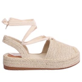 Beige espadrillessandaler til kvinder TU139P Beige
