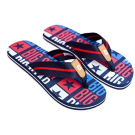 Mænds hjemmesko Flip-flops Big Star marineblå FF274A484 marine blå