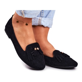 BUGO Loafers til kvinder Black Lords Fringes Therese sort