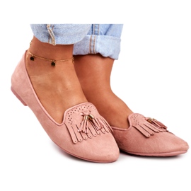 BUGO Loafers til kvinder Pink Lords Fringes Therese lyserød