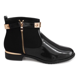 Elegante støvler med lynlås CM32A sort