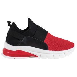 SHELOVET Sports Slip-On sneakers sort rød