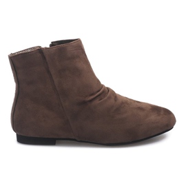 Suede Booties Chelsea støvler 7-121 Khaki