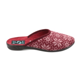 Velour Hjemmesko Adanex 25409 Bourgogne rød flerfarvet