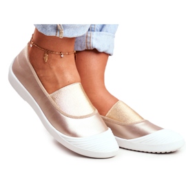 LU BOO Sneakers Slip On Slip-on Gold Sneakers Justy gylden