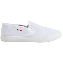 SHELOVET Hvide tekstil sneakers