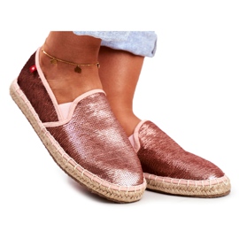 Kvinders Espadriller, flettet sål Pink Big Star DD274A163 lyserød
