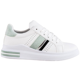 SHELOVET Sneakers med ruskindindsatser hvid