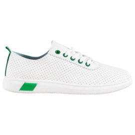 SHELOVET Åbne sneakers med øko -læder hvid