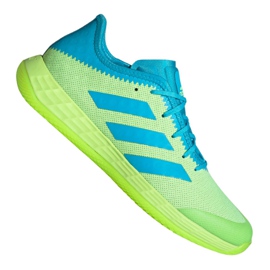 Indendørs sko adidas Adizero FastCourt M FU8385 grå / sølv, blå, grøn grøn