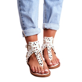 Lu Boo Sandaler Klip-klapper Med Jets Gladiator Ashley White hvid