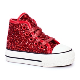 FRROCK Børnesneakers High Shiny Red Ally rød