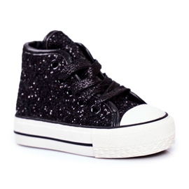 FRROCK Børnesneakers Shiny High Black Ally sort