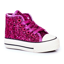 FRROCK Børnesneakers High Shiny Pink Ally lyserød