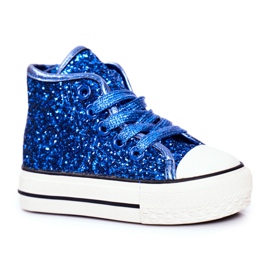 FRROCK Børnesneakers High Shiny Blue Ally blå blå