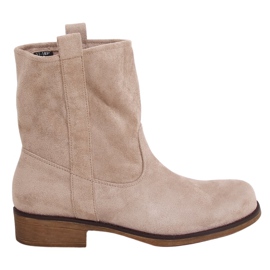 Kvinders beige ruskind ST-18P Beige støvler brun