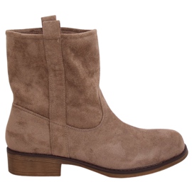 Kvinders ruskind støvler i mørk beige ST-18P Khaki brun