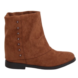 Støvler på en skjult kile kamel ST-03P Camel brun